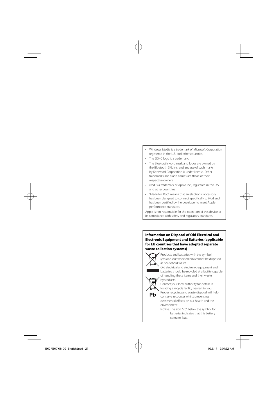 Kenwood C-515BT User Manual | Page 27 / 28