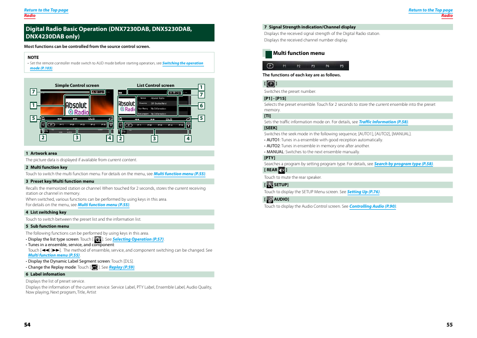 Digital radio basic operation | Kenwood DNX4230TR User Manual | Page 28 / 63