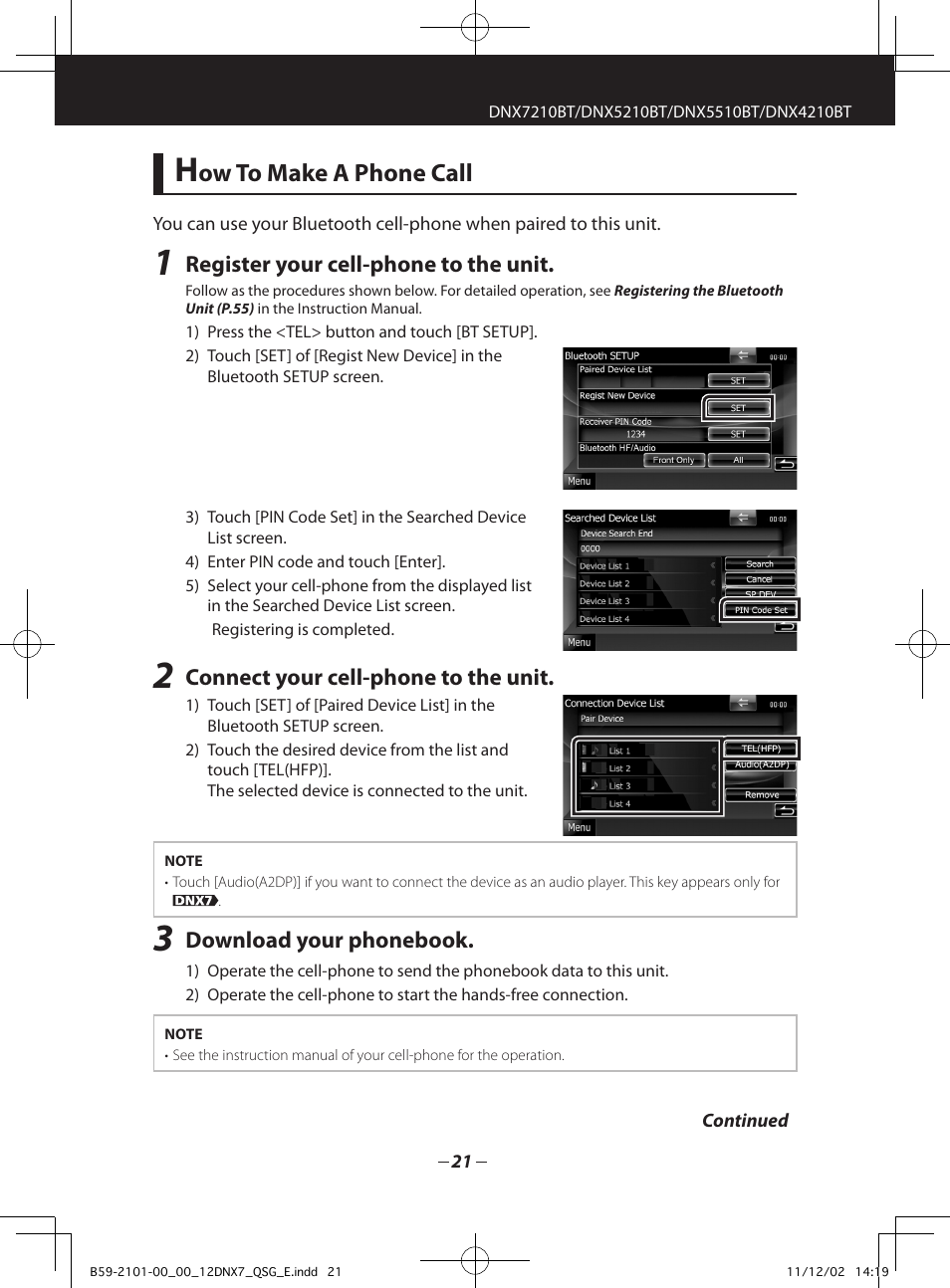 Ow to make a phone call | Kenwood DNX5210BT User Manual | Page 21 / 36