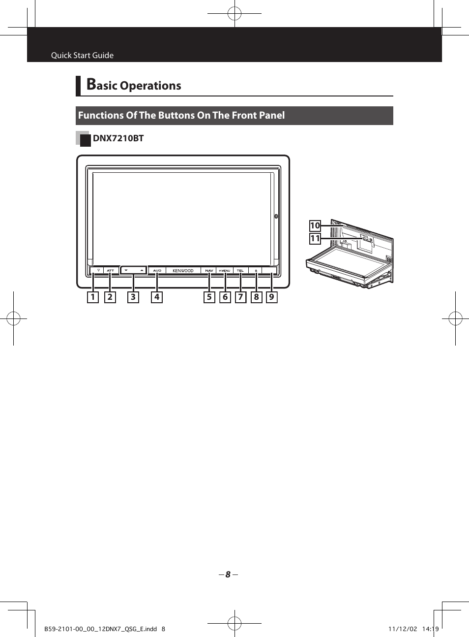 Asic operations | Kenwood DNX5210BT User Manual | Page 8 / 36