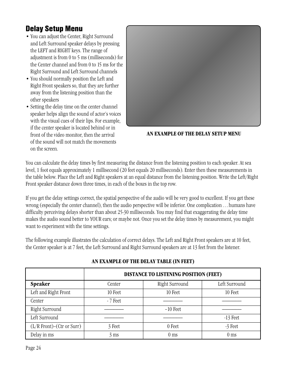 Delay setup menu | ATI Technologies ATP 8500 User Manual | Page 24 / 36