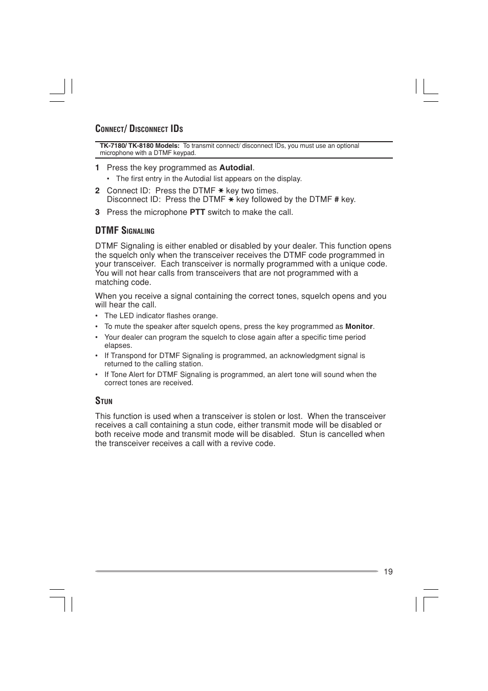 Dtmf s | Kenwood TK-7180E User Manual | Page 25 / 33