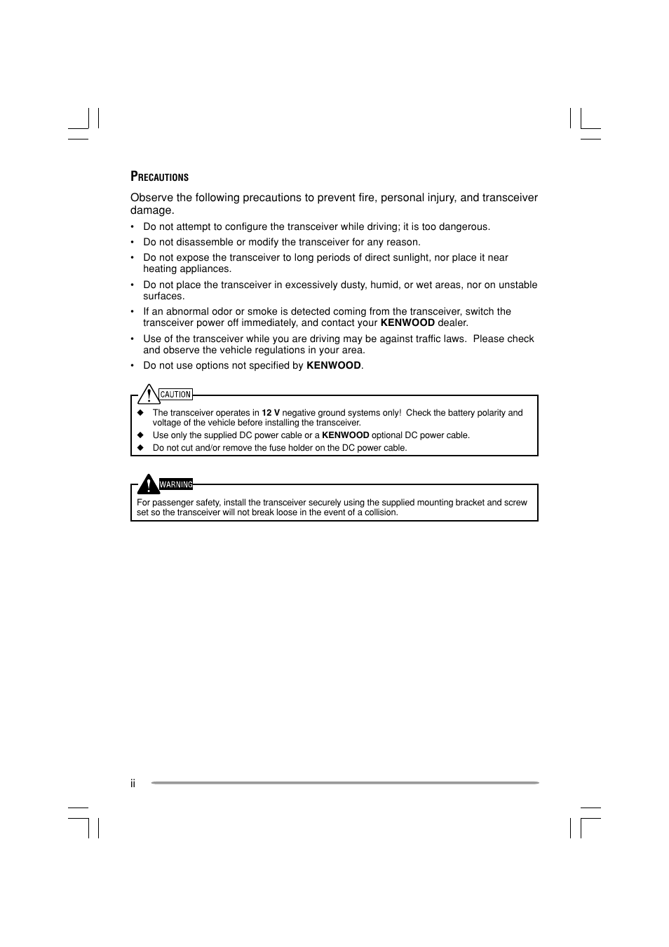 Kenwood TK-7180E User Manual | Page 4 / 33