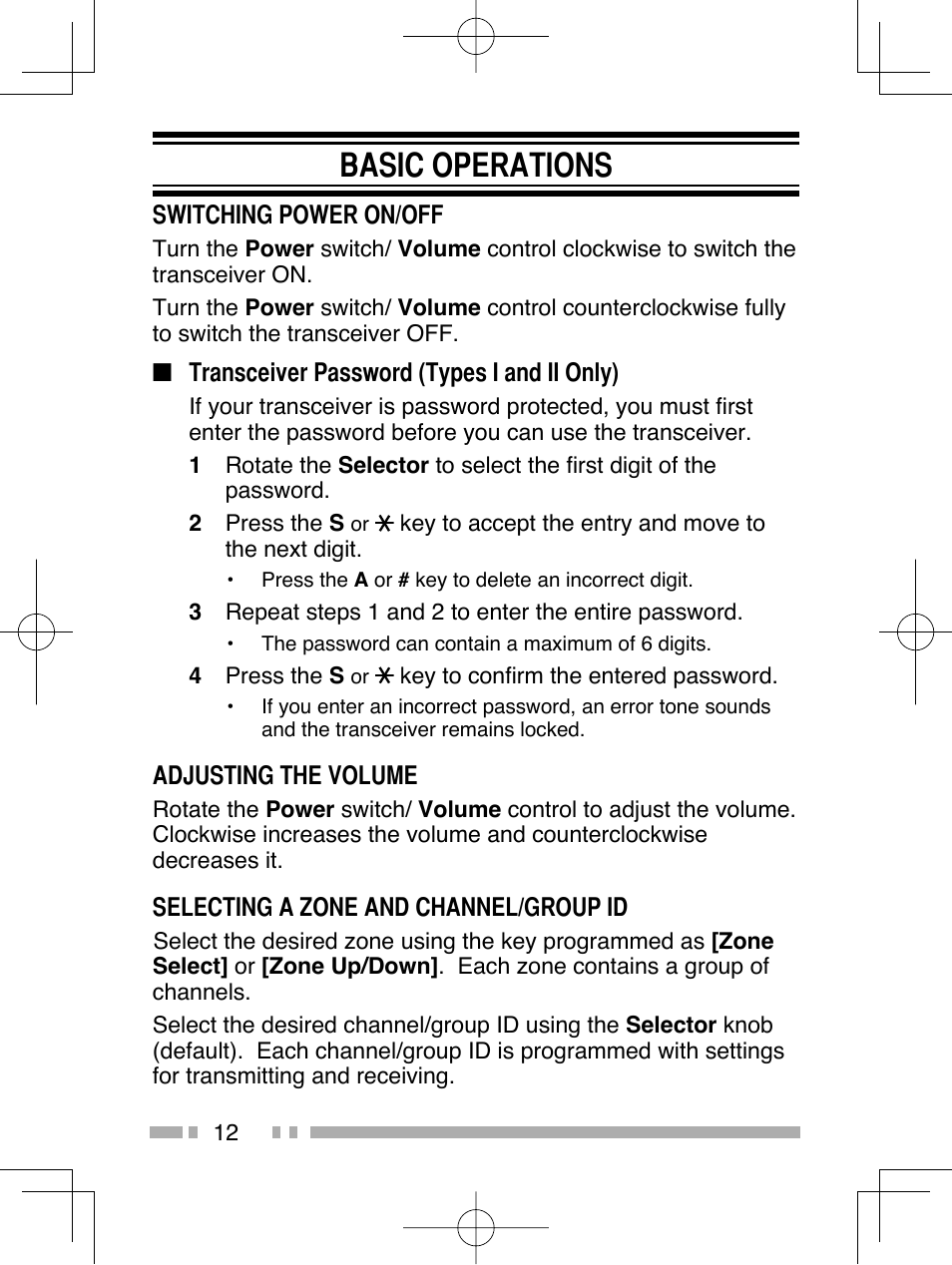 Basic operations | Kenwood NX-320E3 User Manual | Page 21 / 40