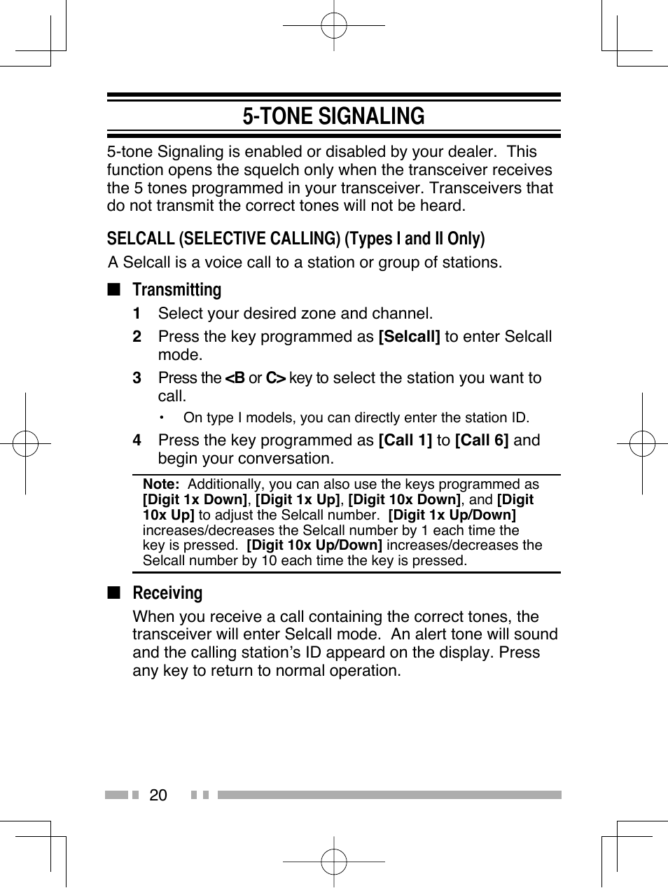 Tone signaling | Kenwood NX-320E3 User Manual | Page 29 / 40