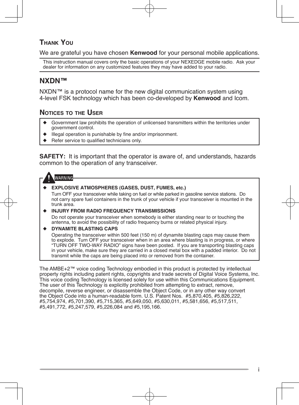 Nxdn | Kenwood NX-800E User Manual | Page 5 / 31