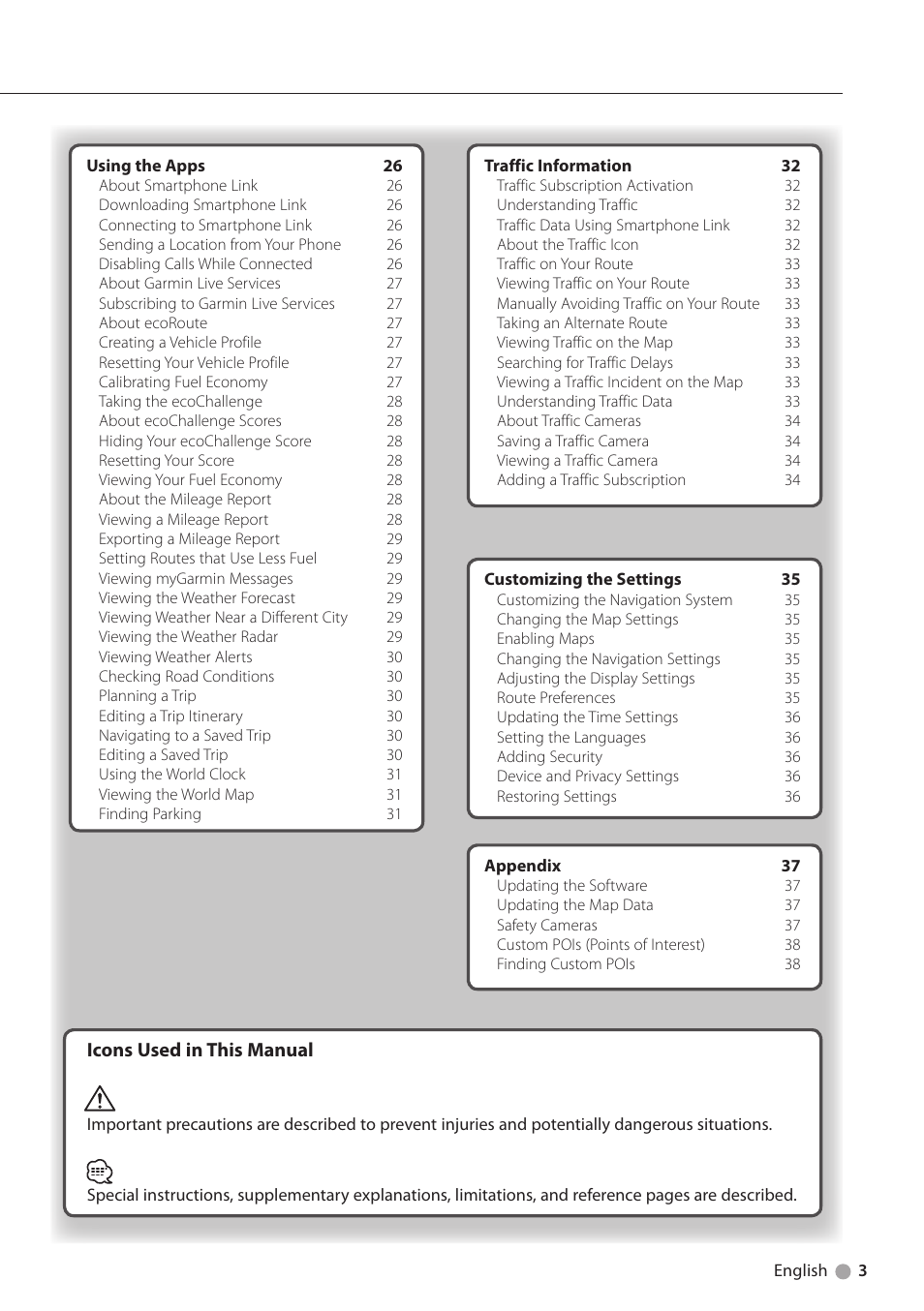 Kenwood DNX5250BT User Manual | Page 3 / 40