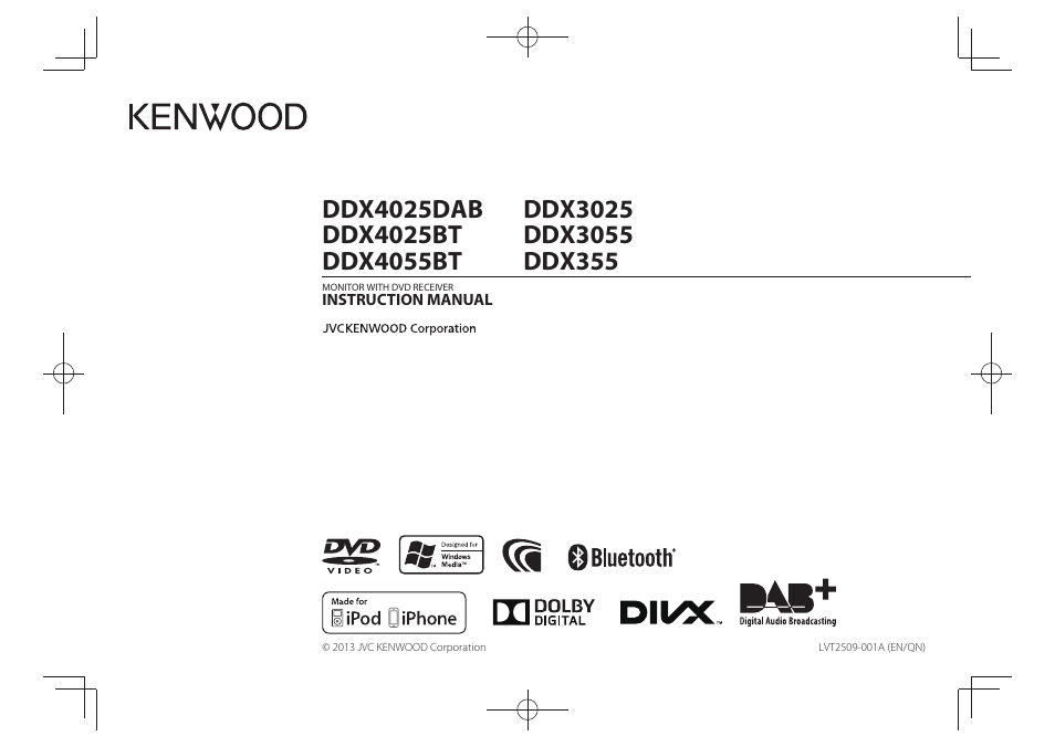 Kenwood DDX4025BT User Manual | 64 pages