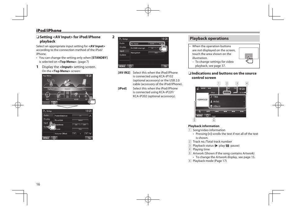 Kenwood DDX4025BT User Manual | Page 16 / 64