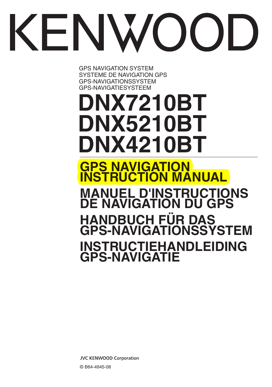 Kenwood DNX5210BT User Manual | 28 pages