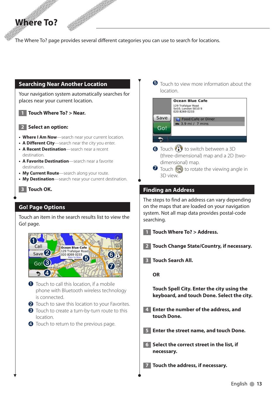 Where to | Kenwood DNX5210BT User Manual | Page 13 / 28