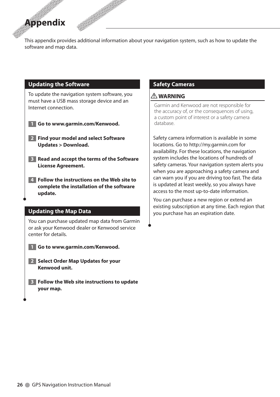 Appendix | Kenwood DNX5210BT User Manual | Page 26 / 28