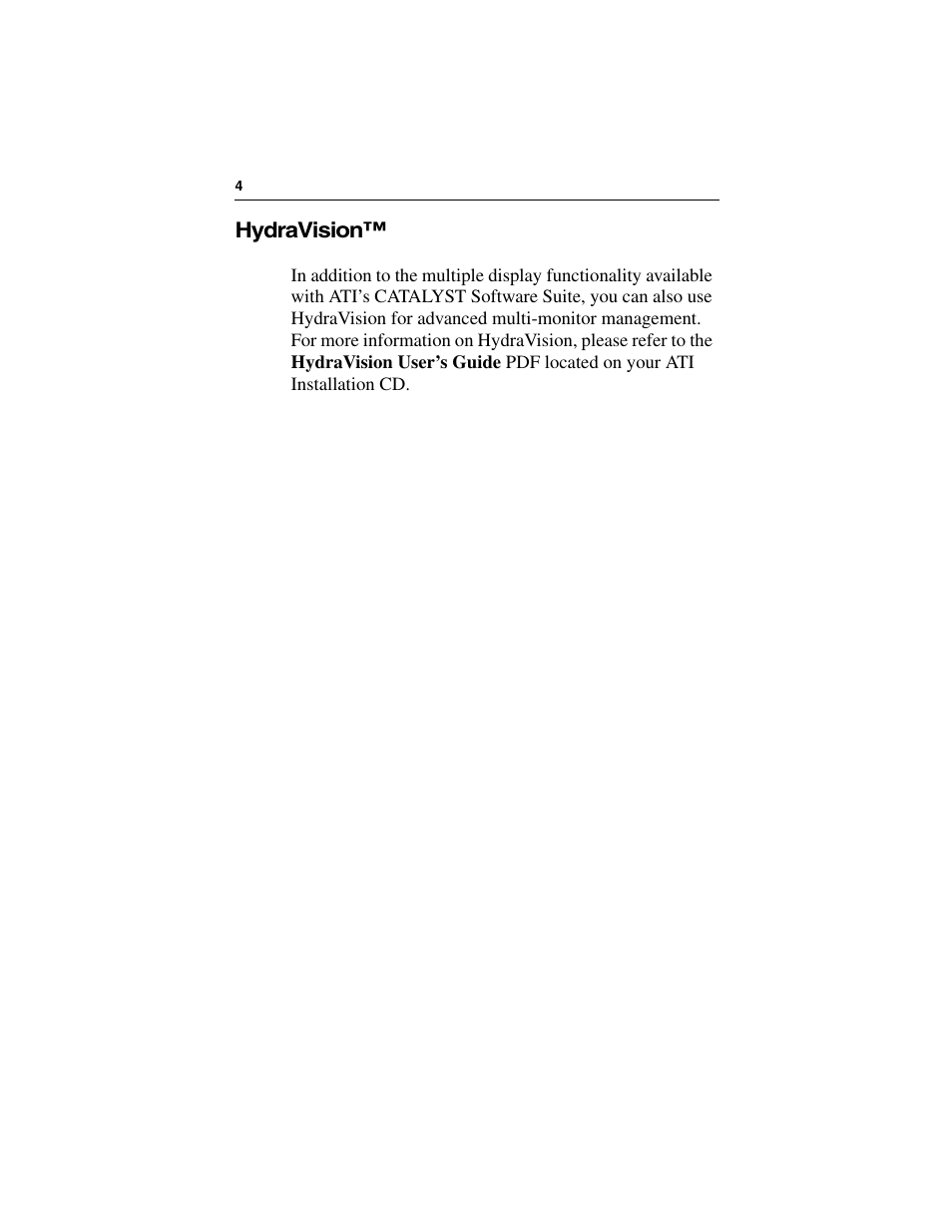 Hydravision | ATI Technologies RADEON 9500 SERIES User Manual | Page 8 / 37