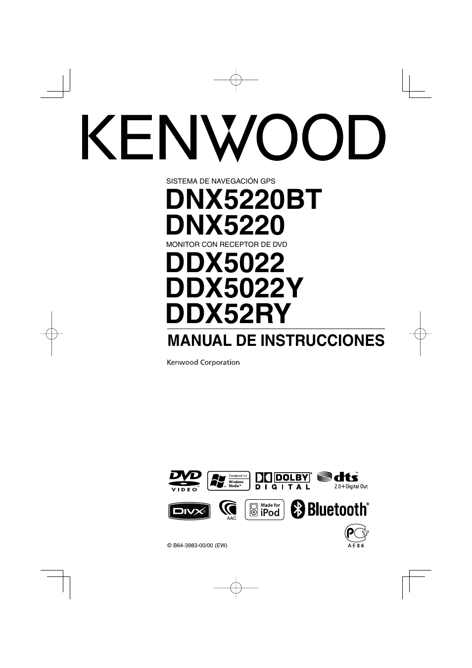 Kenwood DDX5022 User Manual | 96 pages