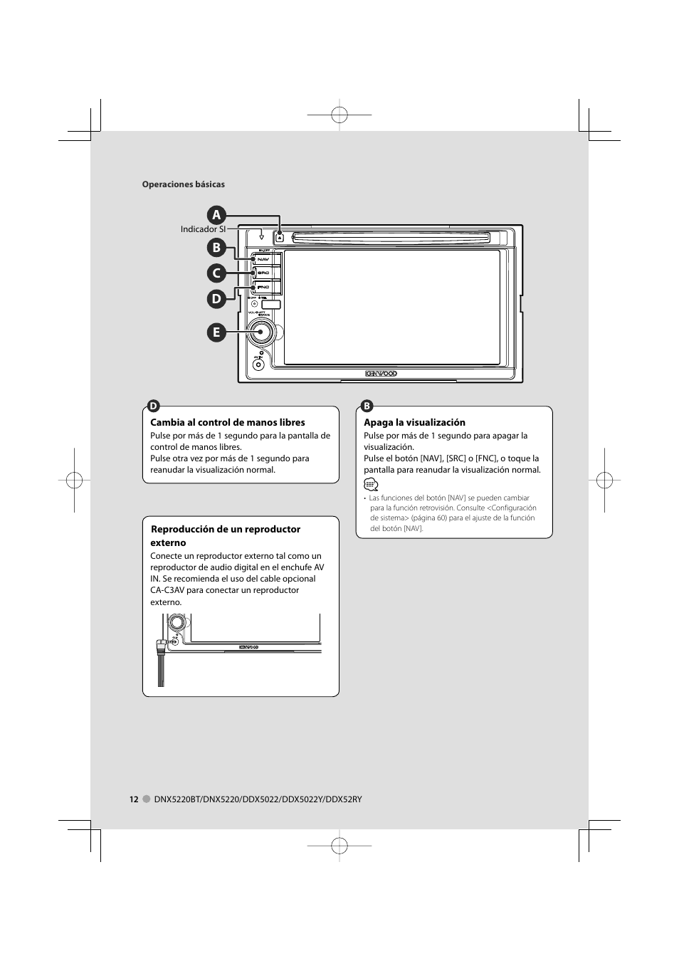 Ce b d a | Kenwood DDX5022 User Manual | Page 12 / 96