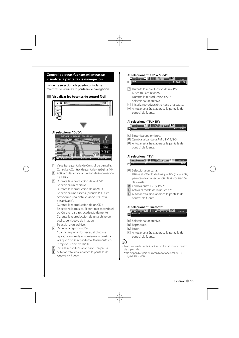 Kenwood DDX5022 User Manual | Page 15 / 96