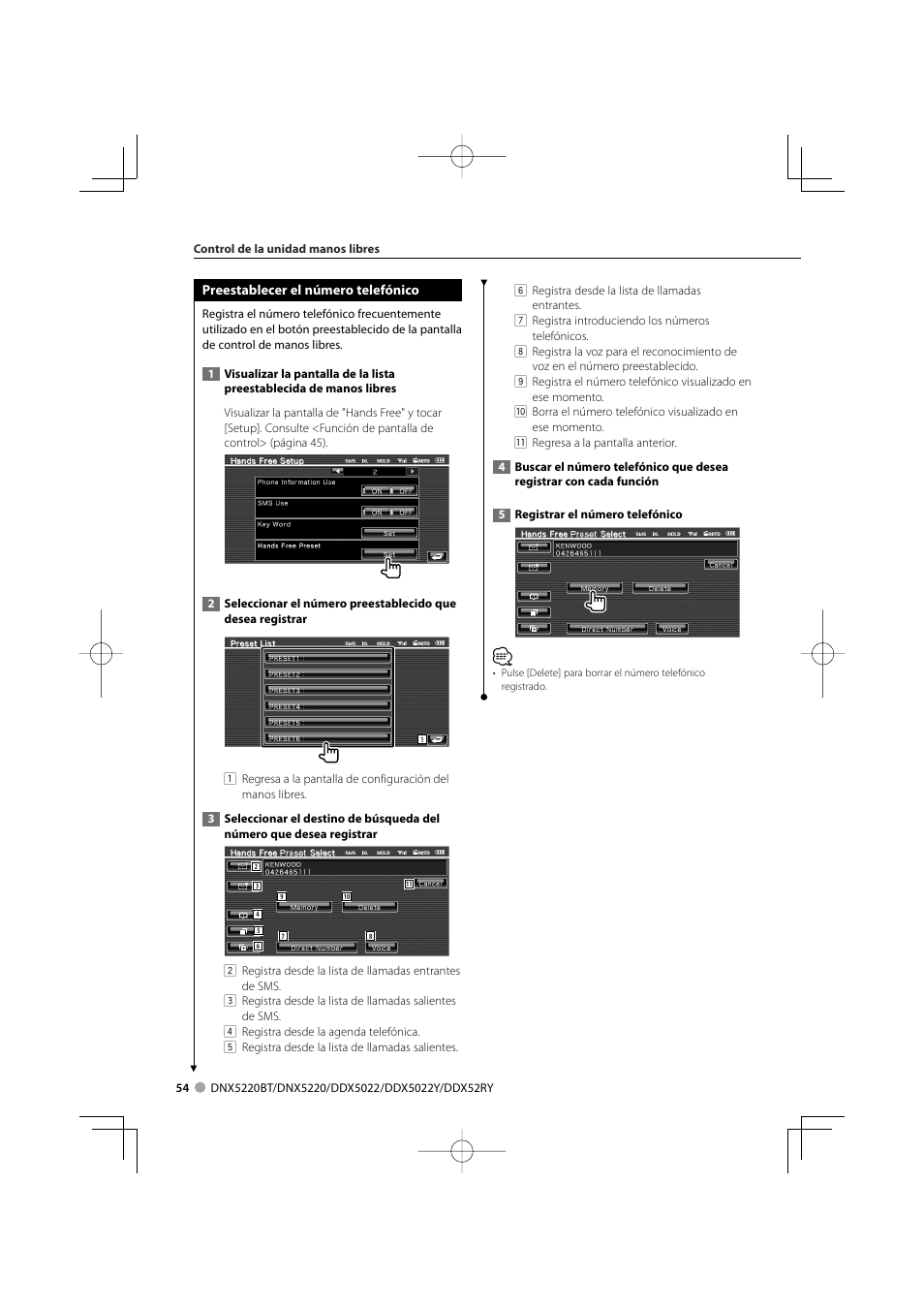 Kenwood DDX5022 User Manual | Page 54 / 96