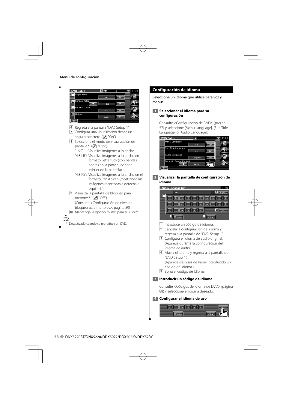 Kenwood DDX5022 User Manual | Page 58 / 96