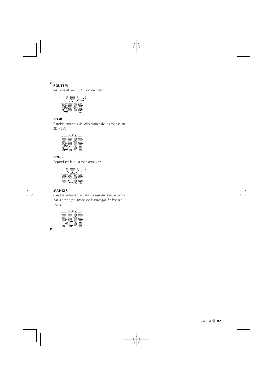 Voice reproduce la guía mediante voz | Kenwood DDX5022 User Manual | Page 87 / 96