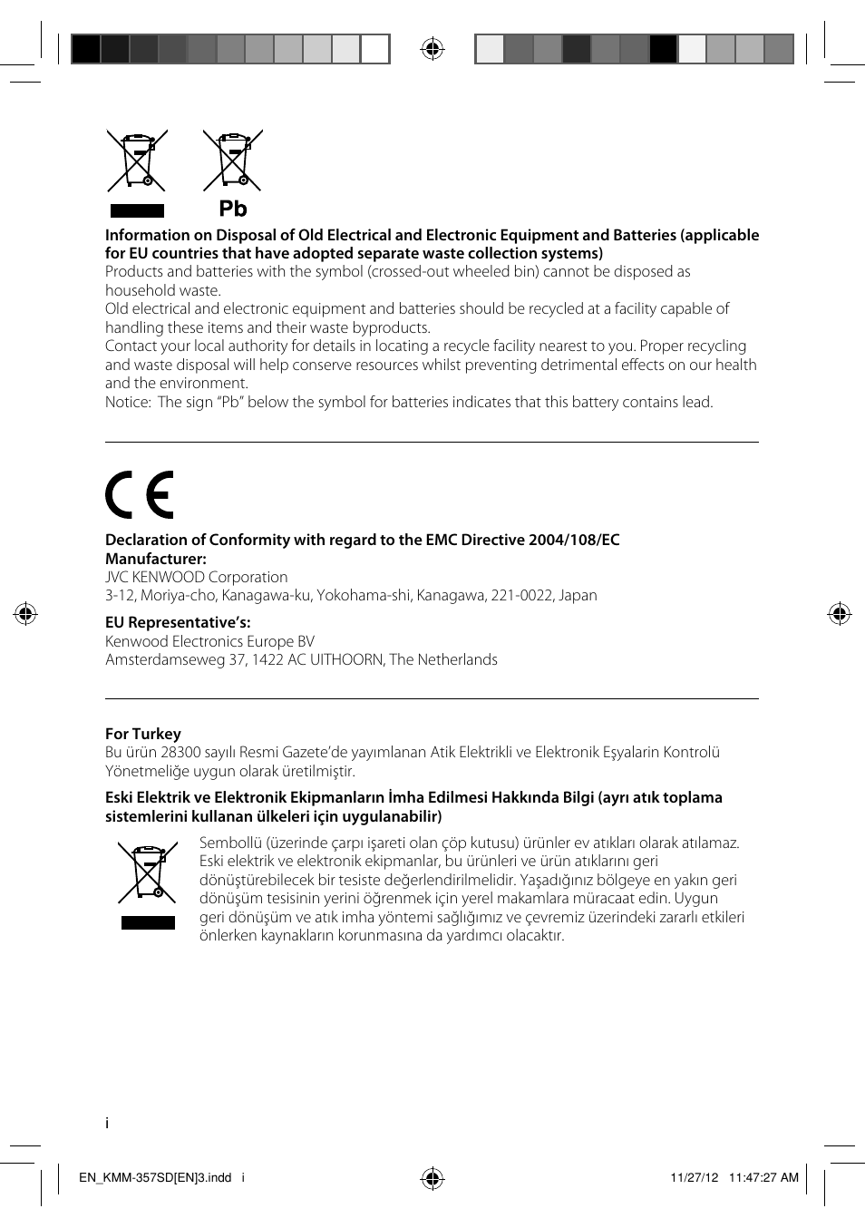 Kenwood KMM-257 User Manual | Page 2 / 19