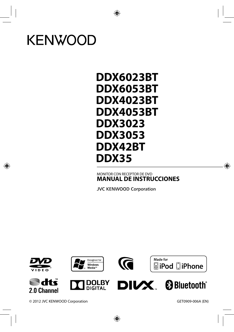 Kenwood DDX4023BT User Manual | 84 pages