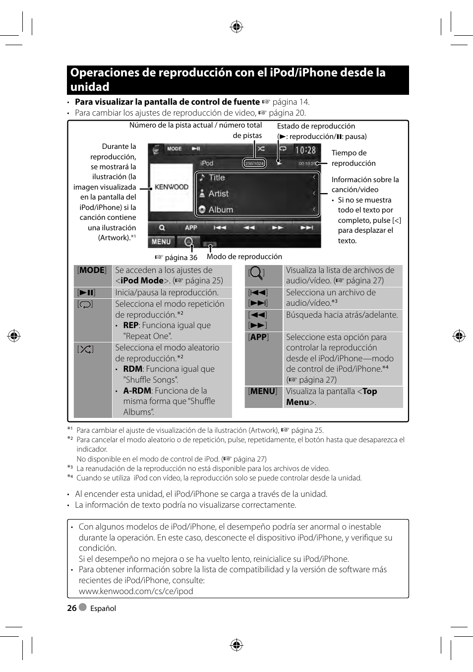 Kenwood DDX4023BT User Manual | Page 26 / 84