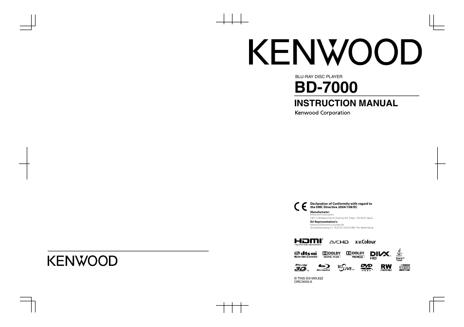 Kenwood BD-7000 User Manual | 55 pages