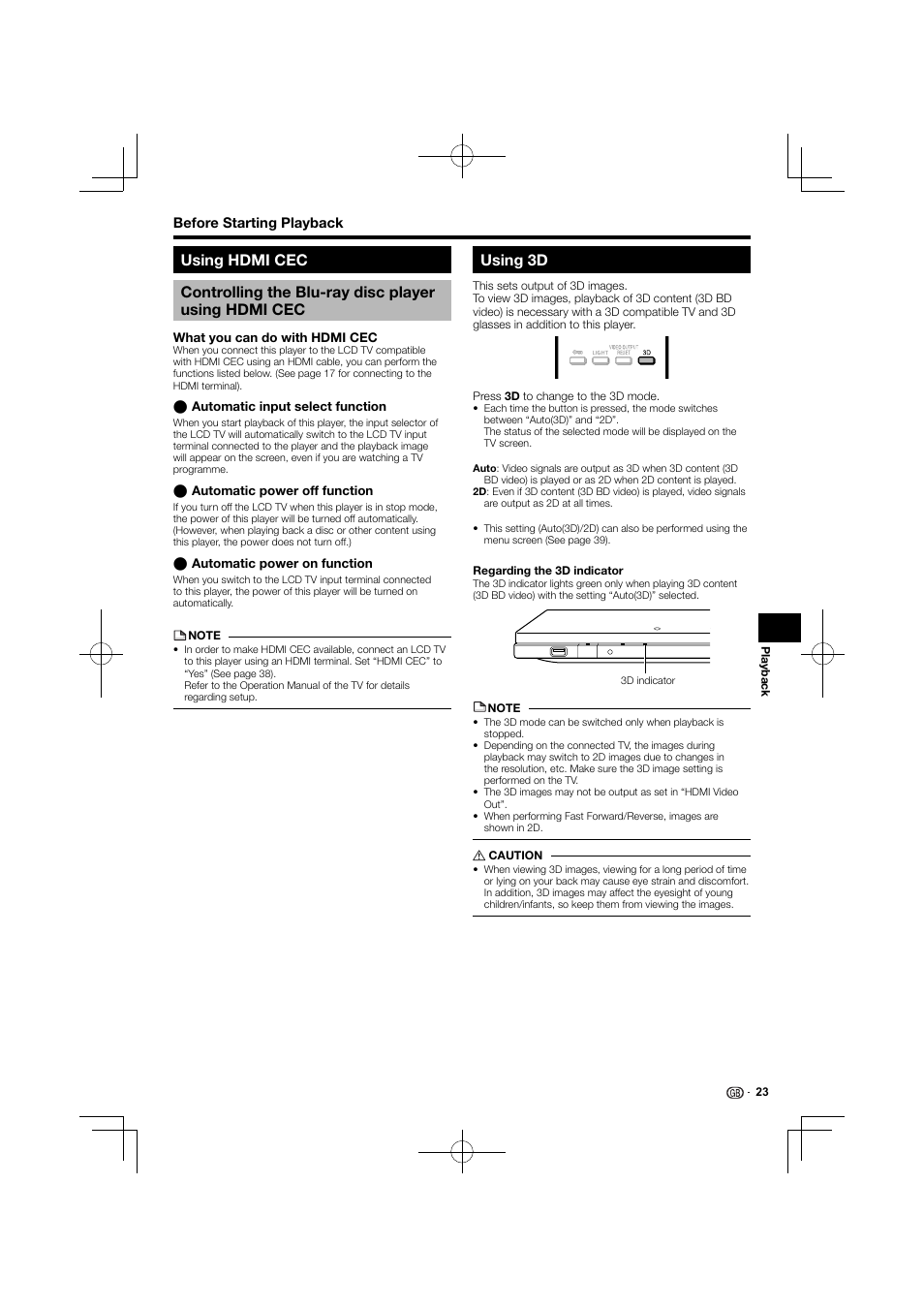 Using 3d | Kenwood BD-7000 User Manual | Page 24 / 55