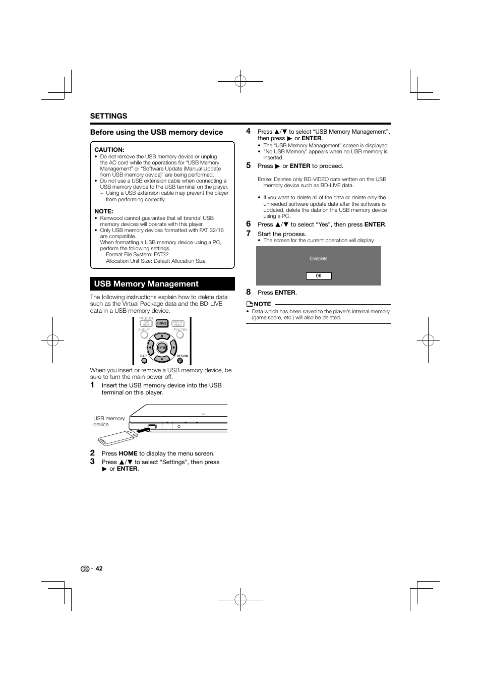 Kenwood BD-7000 User Manual | Page 43 / 55