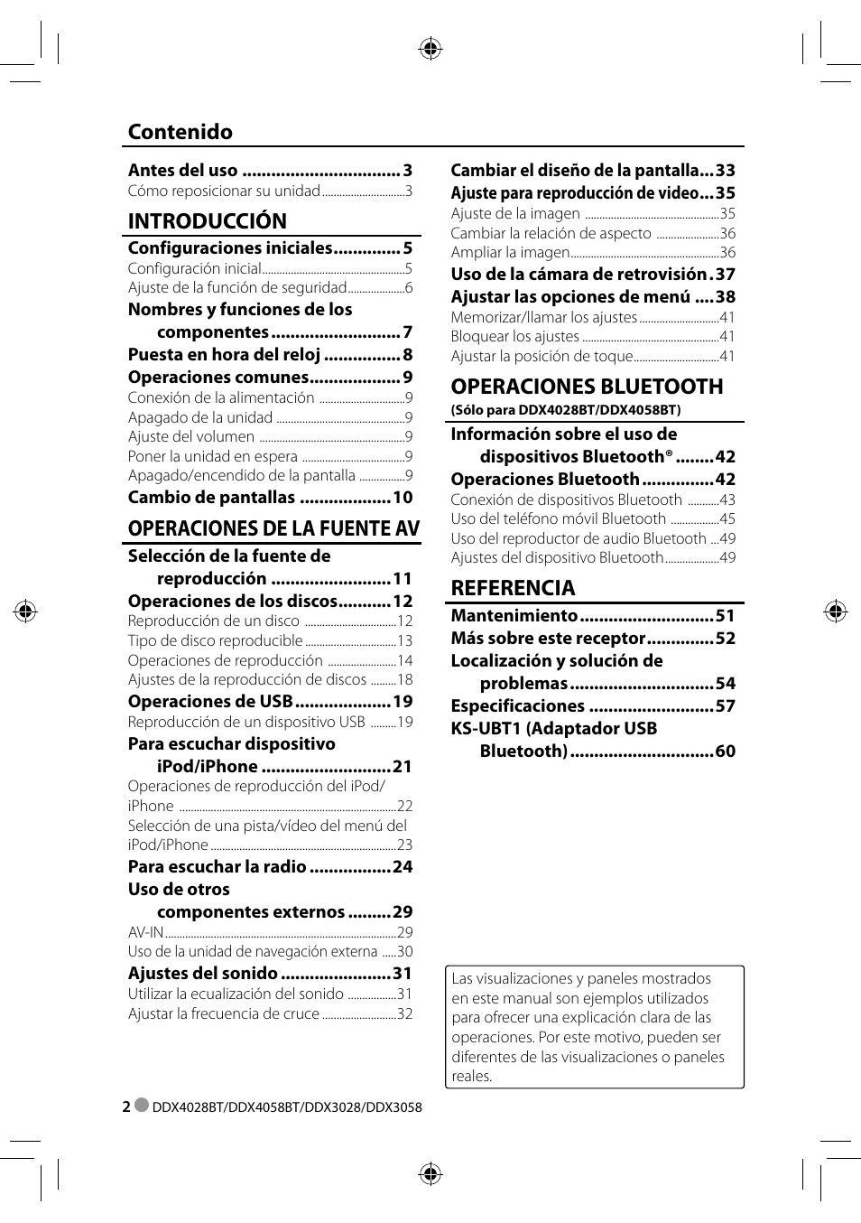 Kenwood DDX3028 User Manual | Page 2 / 62