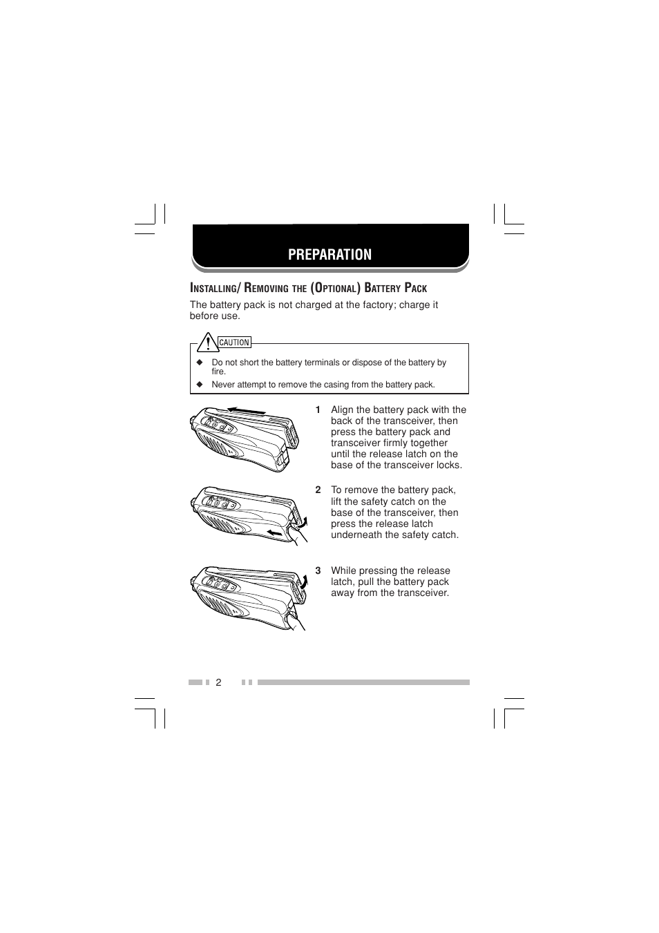 Preparation | Kenwood TK-3202E - Discontinued User Manual | Page 8 / 22
