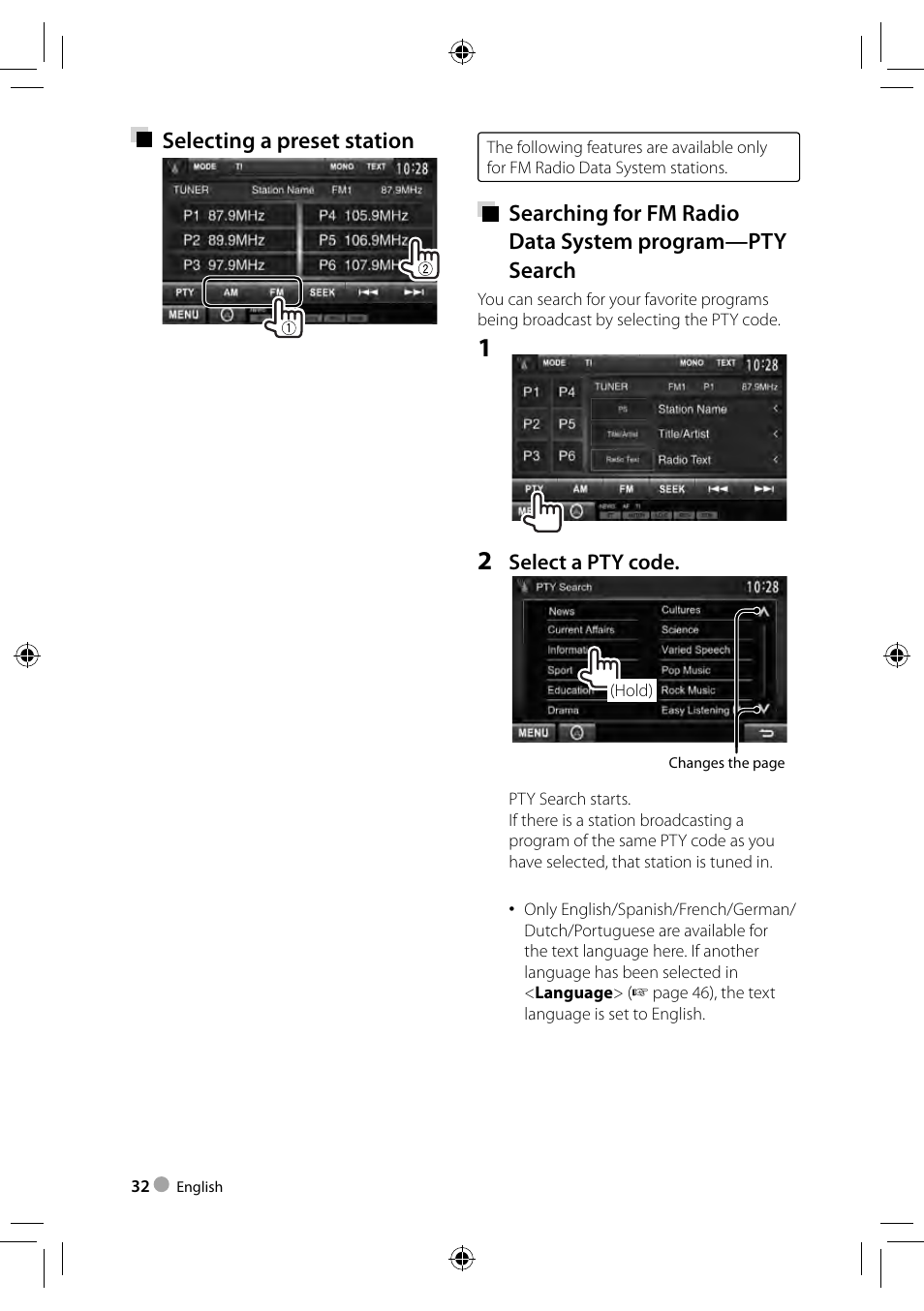 Selecting a preset station | Kenwood DDX3023 User Manual | Page 32 / 84