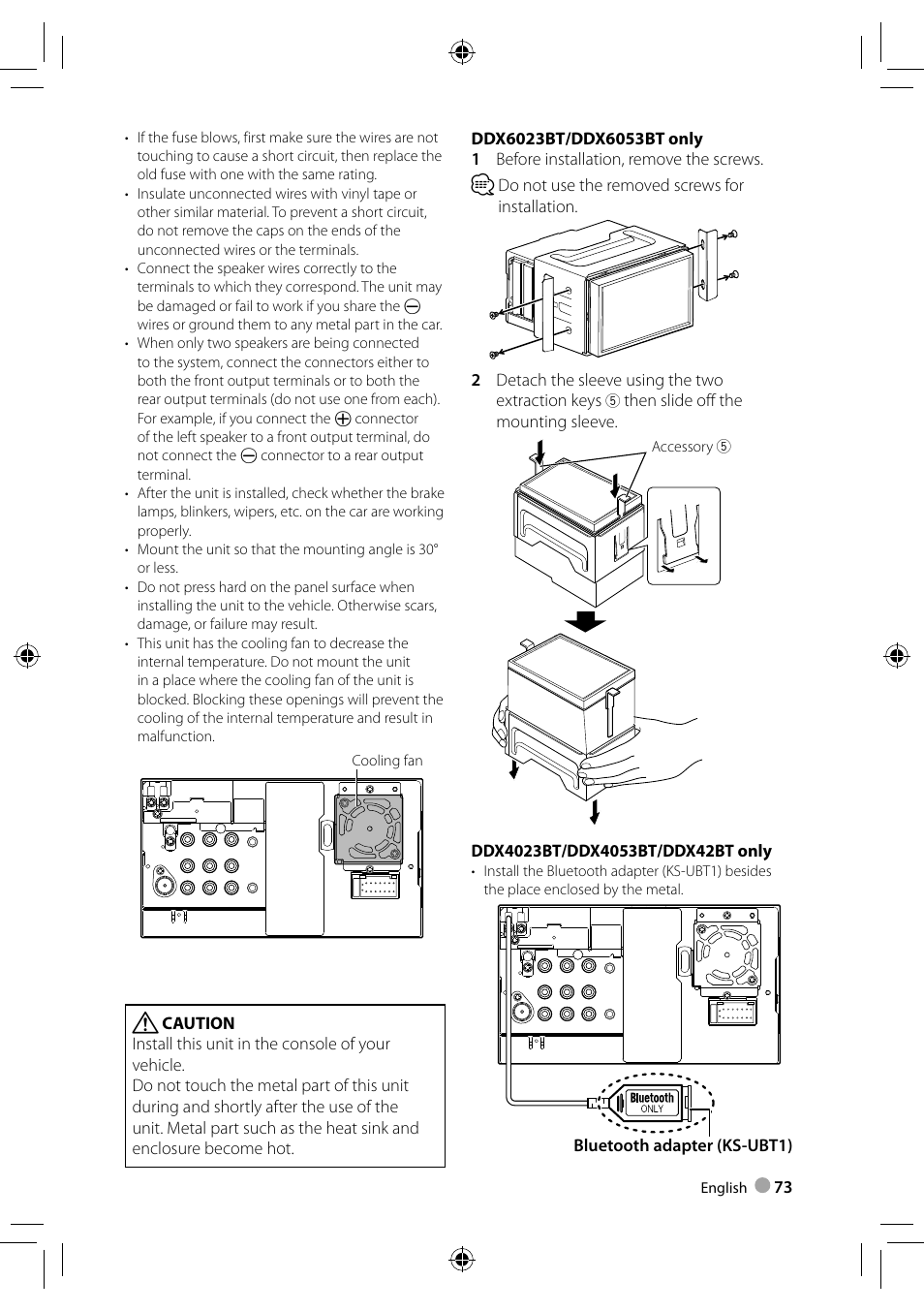Kenwood DDX3023 User Manual | Page 73 / 84