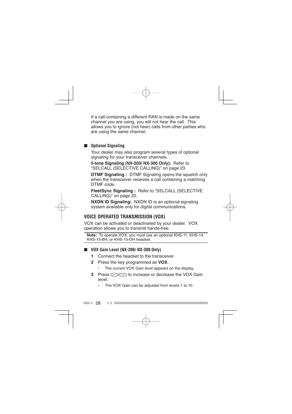 Kenwood NX-300SE User Manual | Page 39 / 47