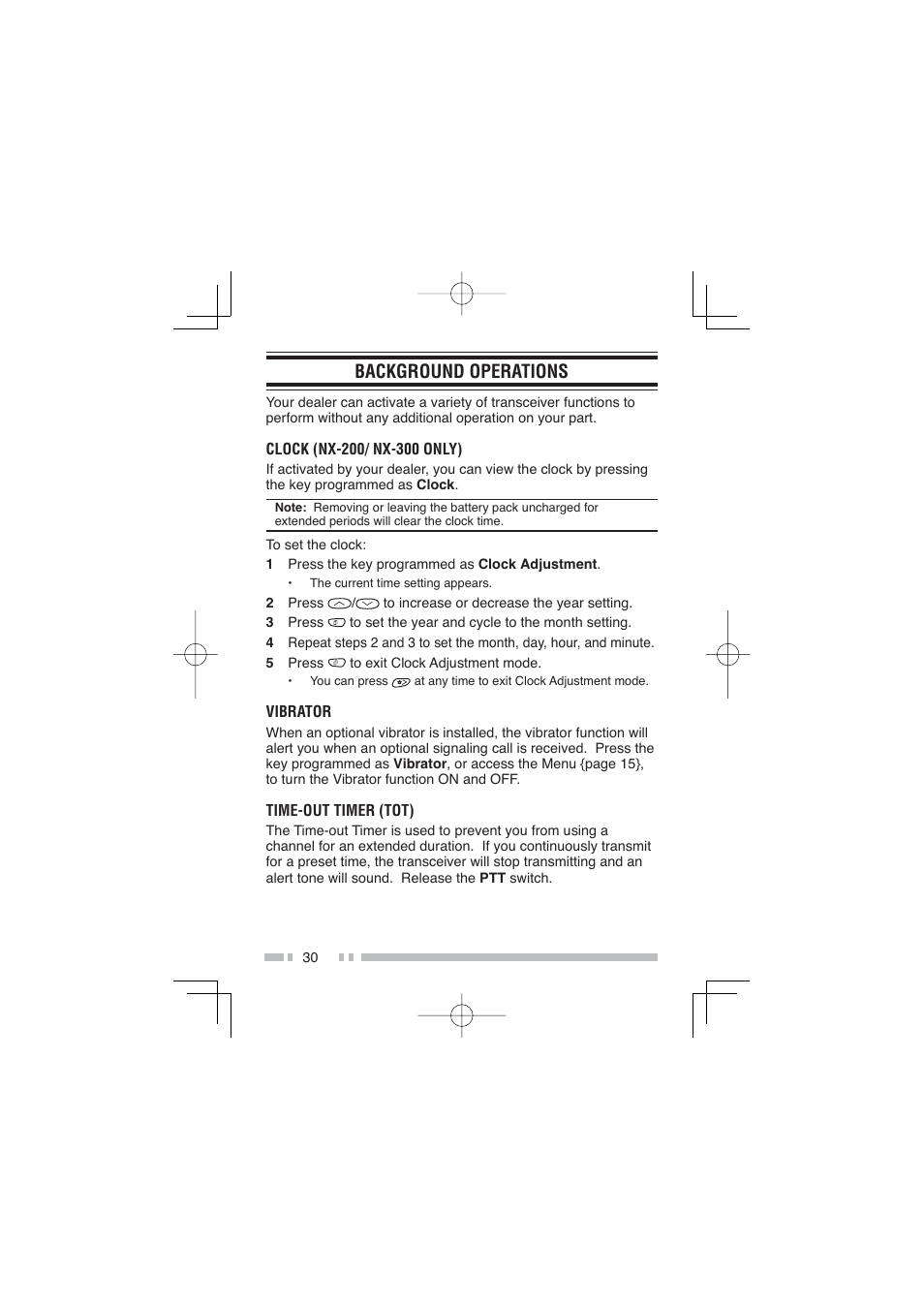 Background operations | Kenwood NX-300SE User Manual | Page 41 / 47