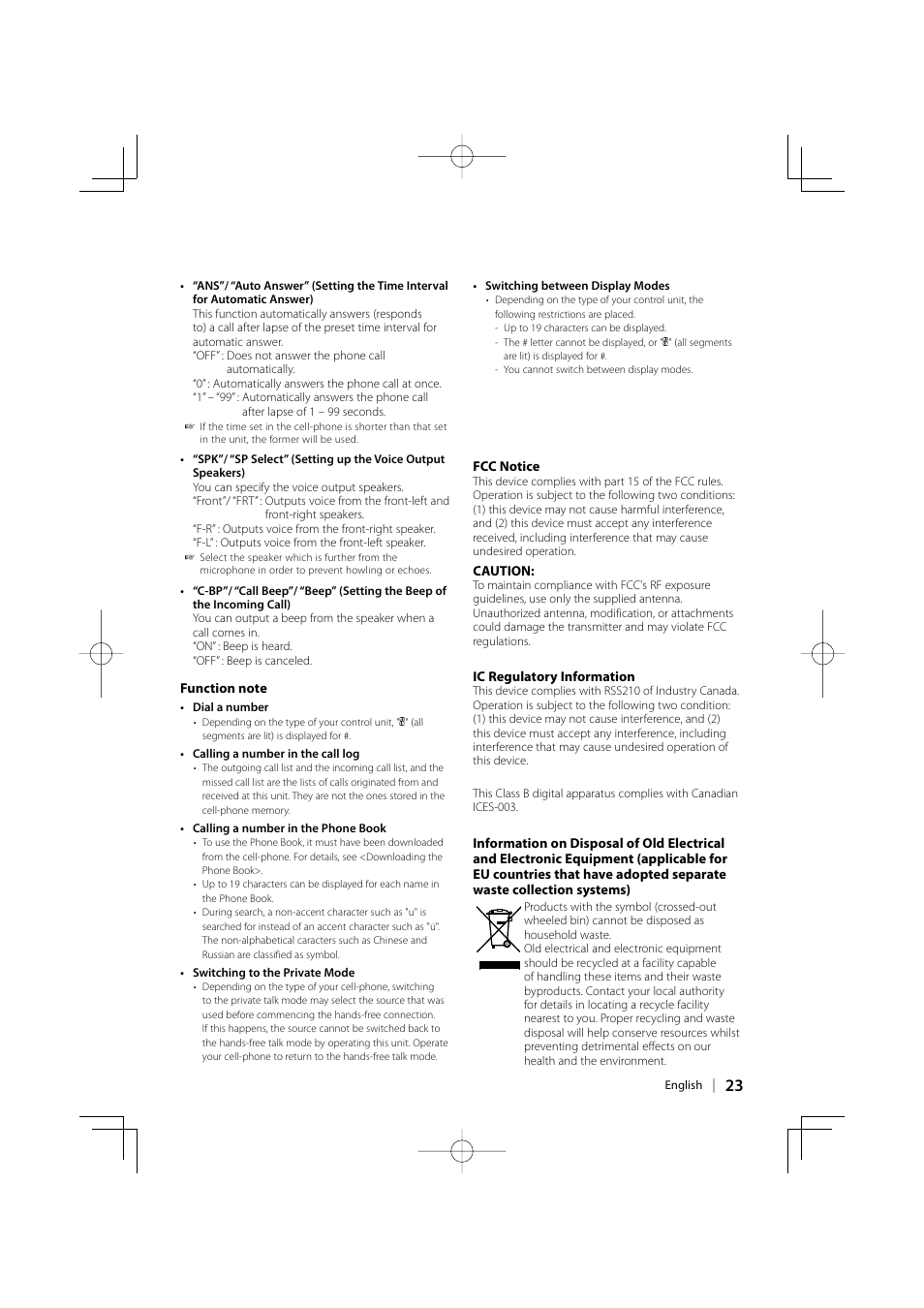 Kenwood KCA-BT200 User Manual | Page 23 / 27