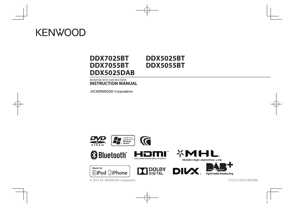 Kenwood DDX5025BT User Manual | 71 pages