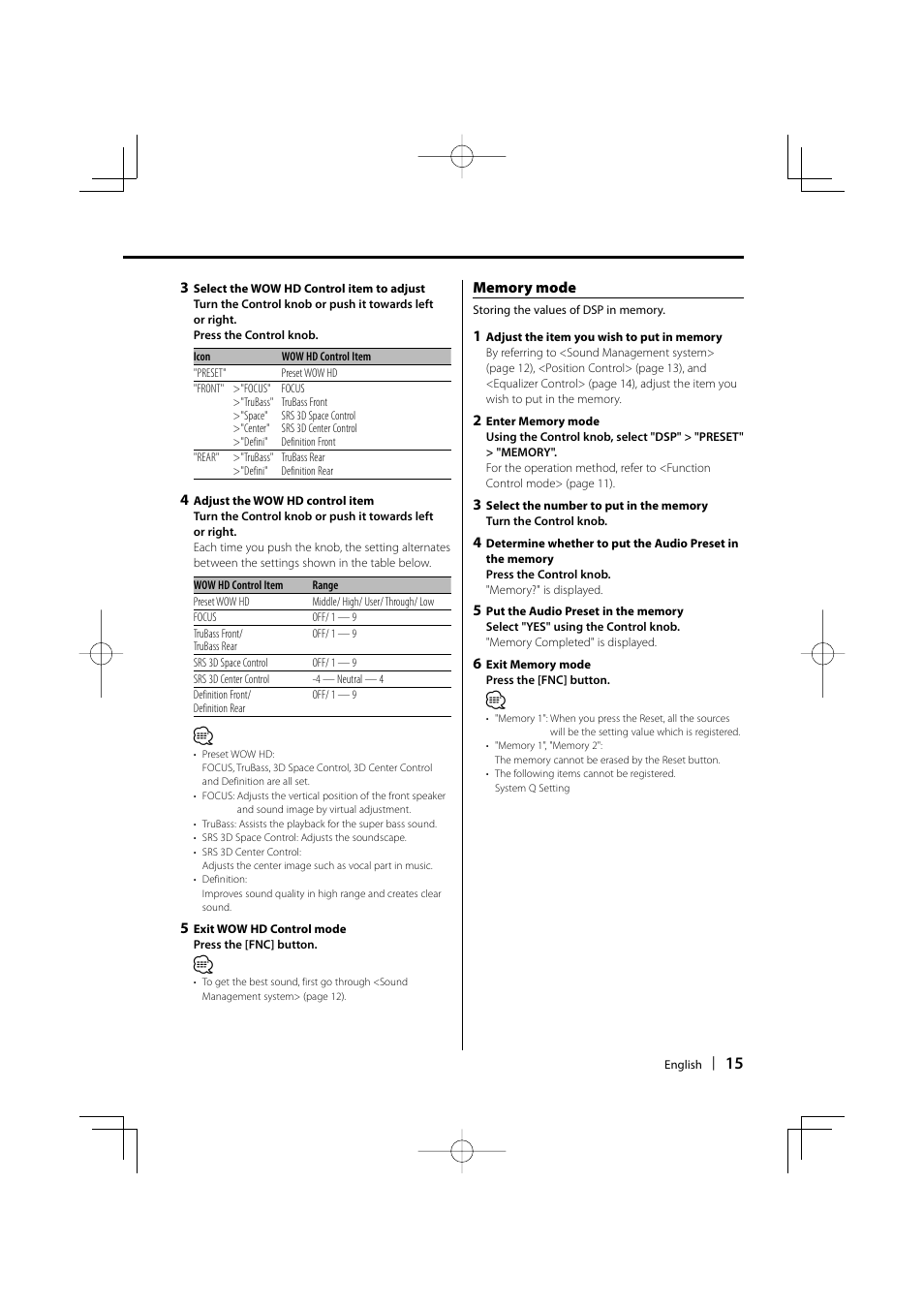 Kenwood KDC-W9537U User Manual | Page 15 / 56