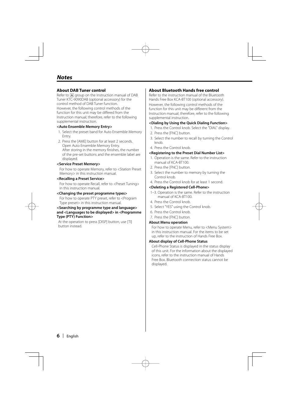 Kenwood KDC-W9537U User Manual | Page 6 / 56