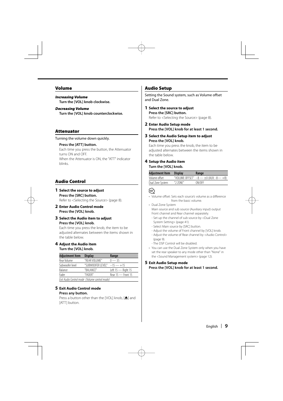 Kenwood KDC-W9537U User Manual | Page 9 / 56