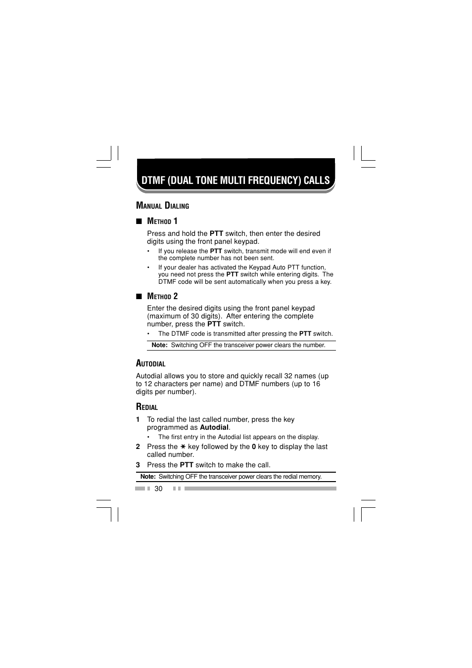 Dtmf (dual tone multi frequency) calls | Kenwood TK-2180E User Manual | Page 37 / 51