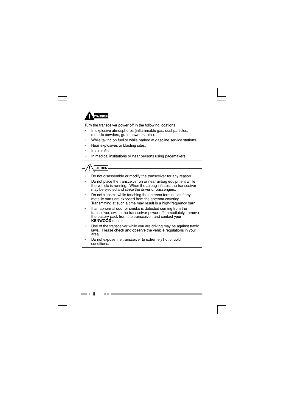 Kenwood TK-2180E User Manual | Page 5 / 51
