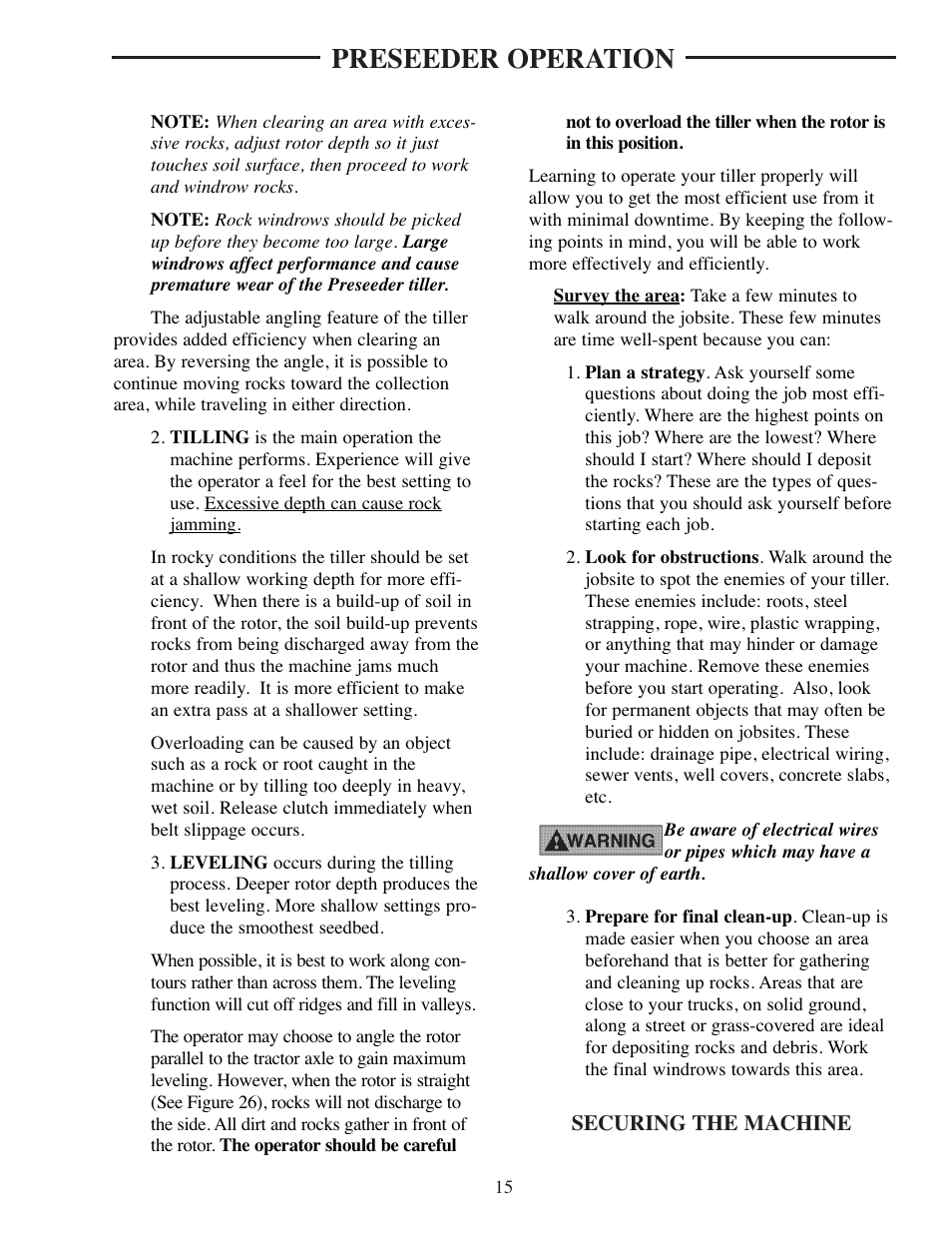 Preseeder operation | ATI Technologies Preseeder 365 User Manual | Page 21 / 29