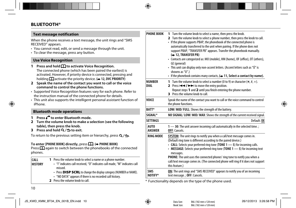 Kenwood KMM-BT34 User Manual | Page 12 / 21