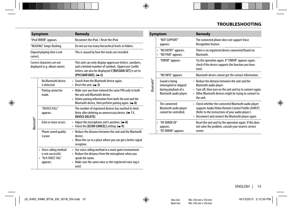 Kenwood KMM-BT34 User Manual | Page 17 / 21