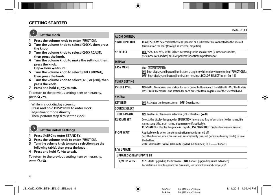 Kenwood KMM-BT34 User Manual | Page 6 / 21