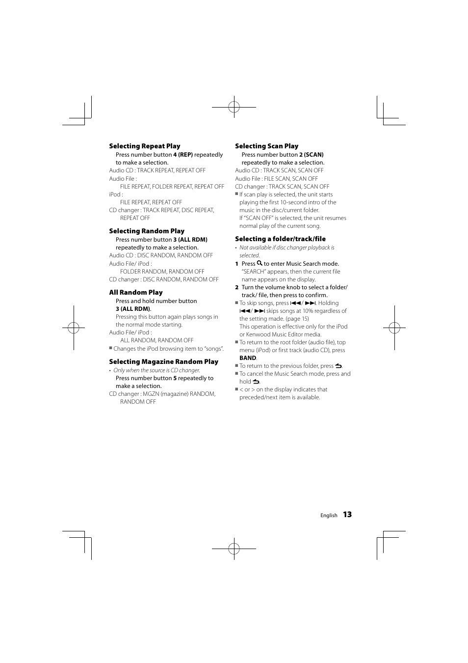 Kenwood KDC-DAB41U User Manual | Page 13 / 42