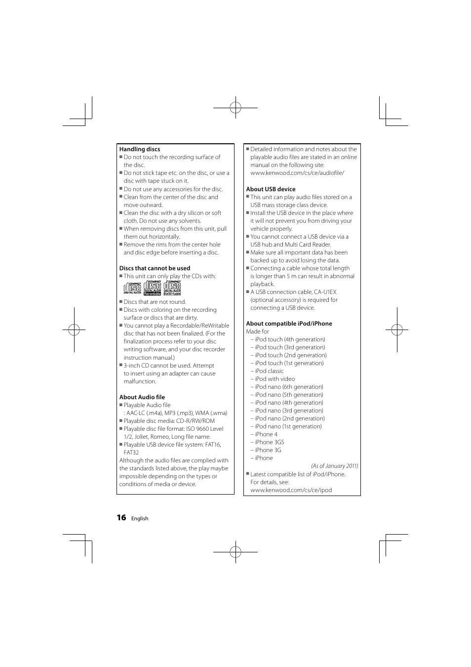 Kenwood KDC-DAB41U User Manual | Page 16 / 42