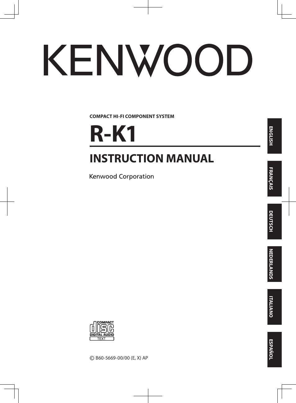 Kenwood R-K1 User Manual | 40 pages