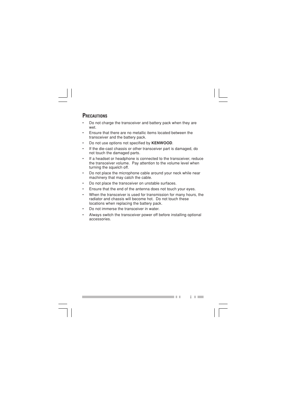 Kenwood TK-3170E6 User Manual | Page 4 / 49